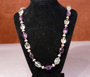 Purple and Clear Necklace